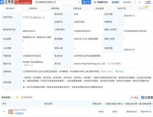 美團在蘇州成立海騎科技新公司，深化信息技術咨詢服務布局